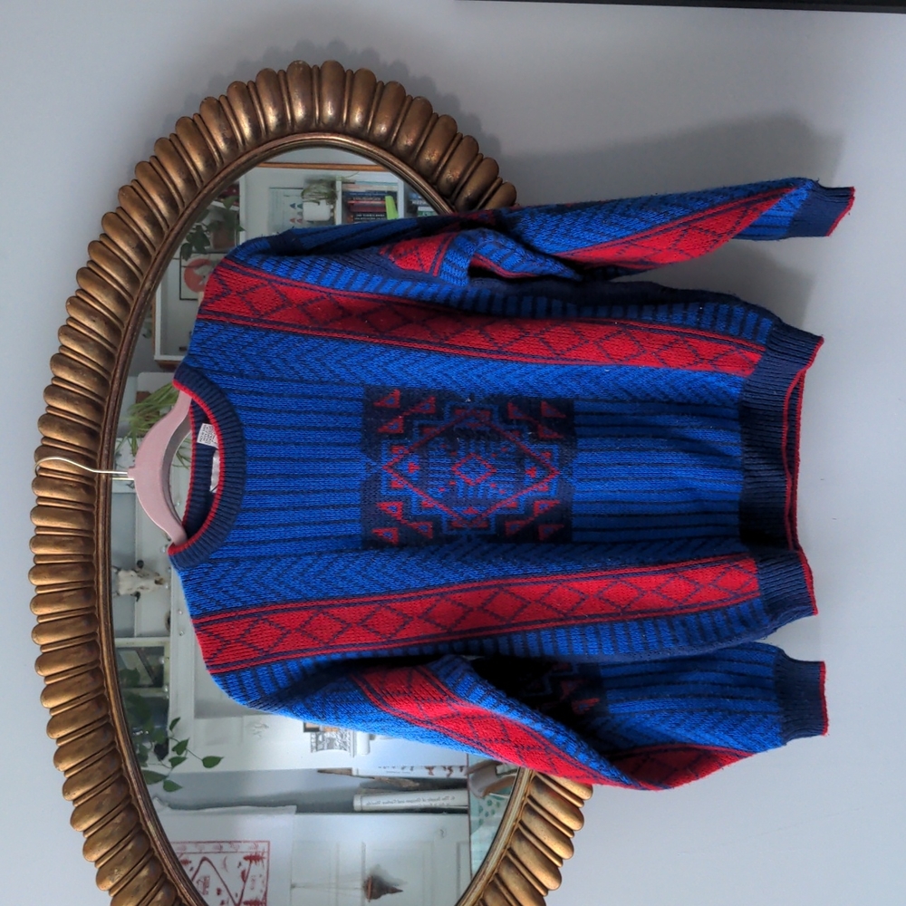 Retro patterned sweater